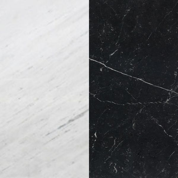 Каминная облицовка БРАВО “Манчестер” материал Polaris + Nero Marquina, Botticino + Emperador Dark