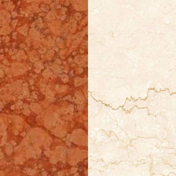 Каминная облицовка БРАВО “Парма” материал Rosso Asiago + Giallo Atlantide