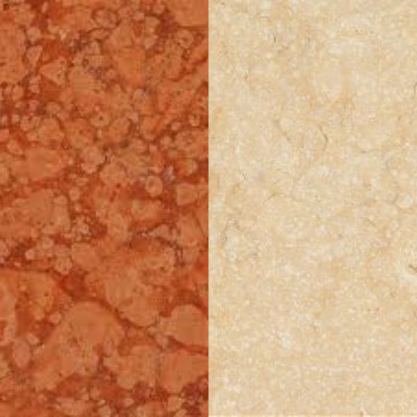 Каминная облицовка БРАВО “Парма” материал Rosso Asiago + Giallo Atlantide